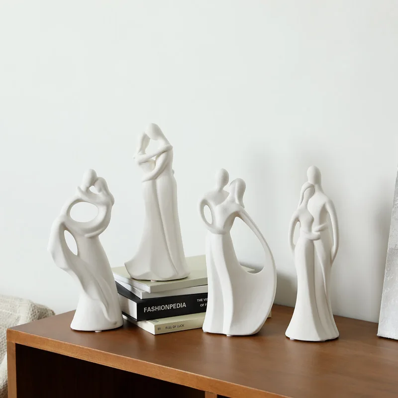 קריאייטיב זוג דמויות קישוטי סלון יין ארון קישוט הבית ולנטיין מתנת יום החתונה מתנה