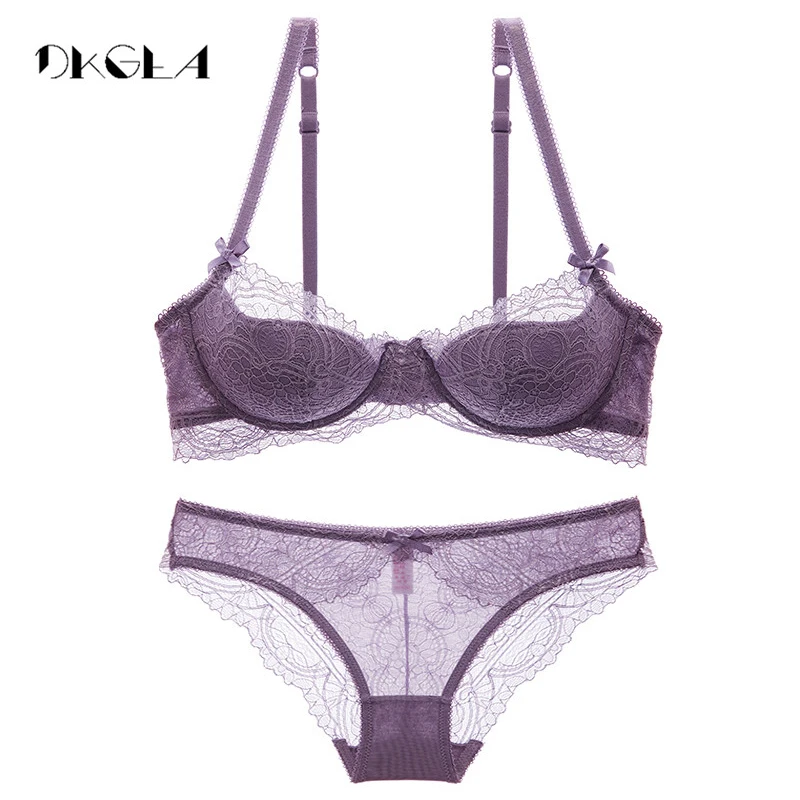 Mode Jong Meisje Beha Set Plus Size D E Cup Dunne Katoenen Ondergoed Set Vrouwen Sexy Beha Roze Kant Bras push Up Borduren