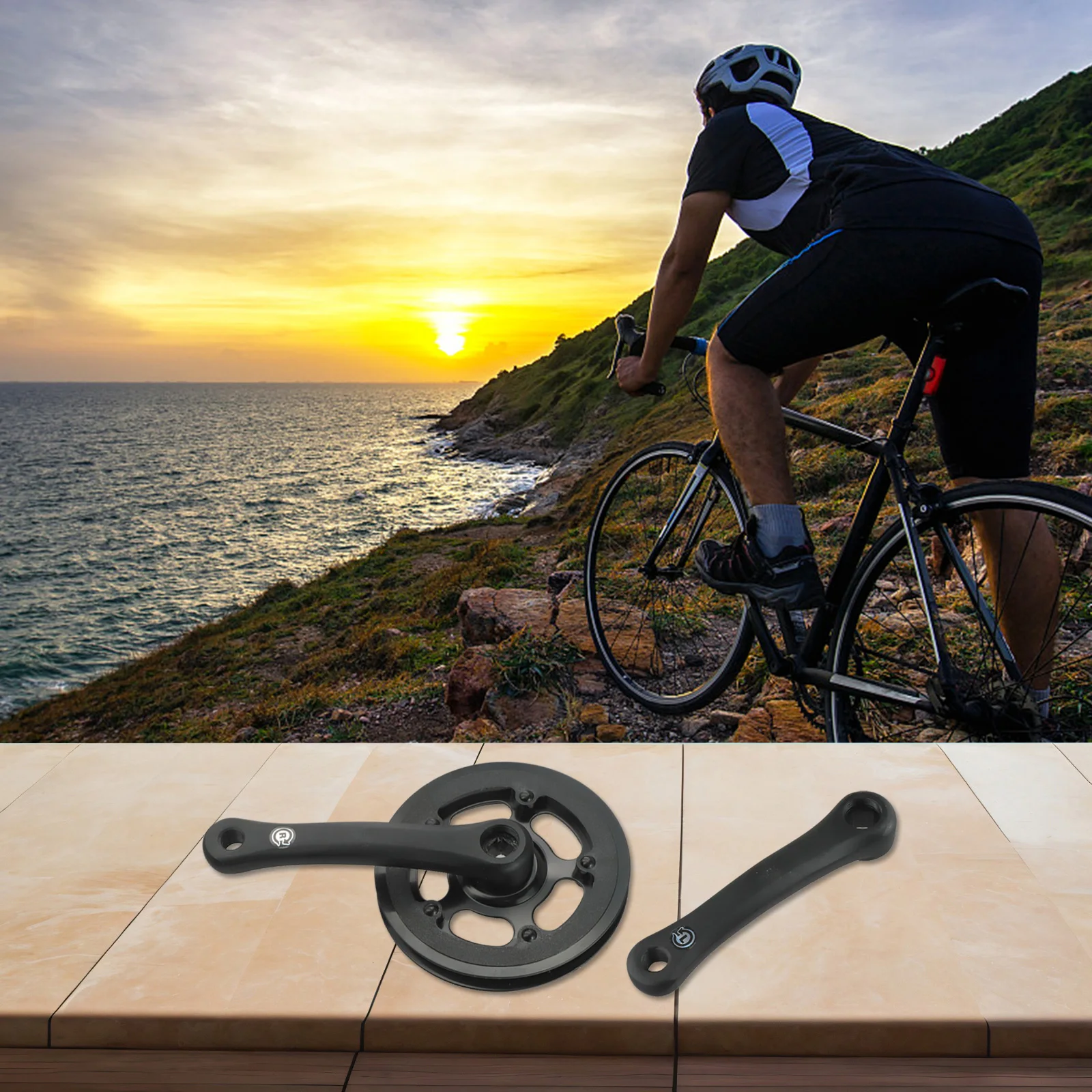 

32T Chainring Bike Crankset Replacement Bike Crankset Bike Parts 32T Crankset Good Installation Ease High Speed Performance