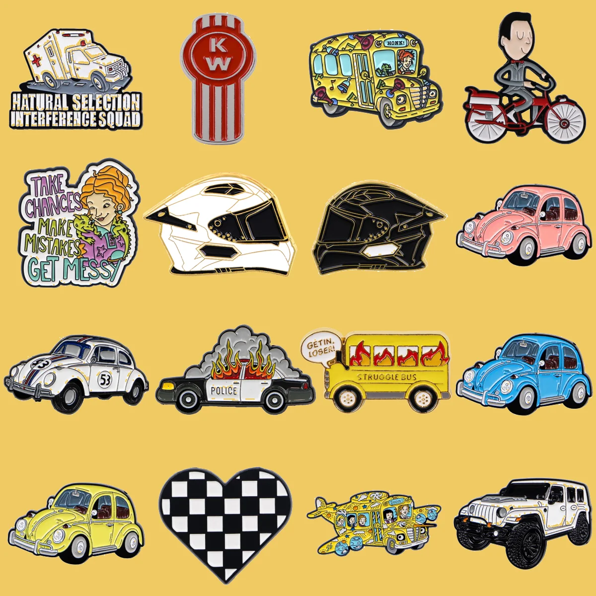 Bolas esmalte pinos capacete de corrida broches para mulheres homens lapela pino retro carro emblemas presentes moda jóias roupas acessórios