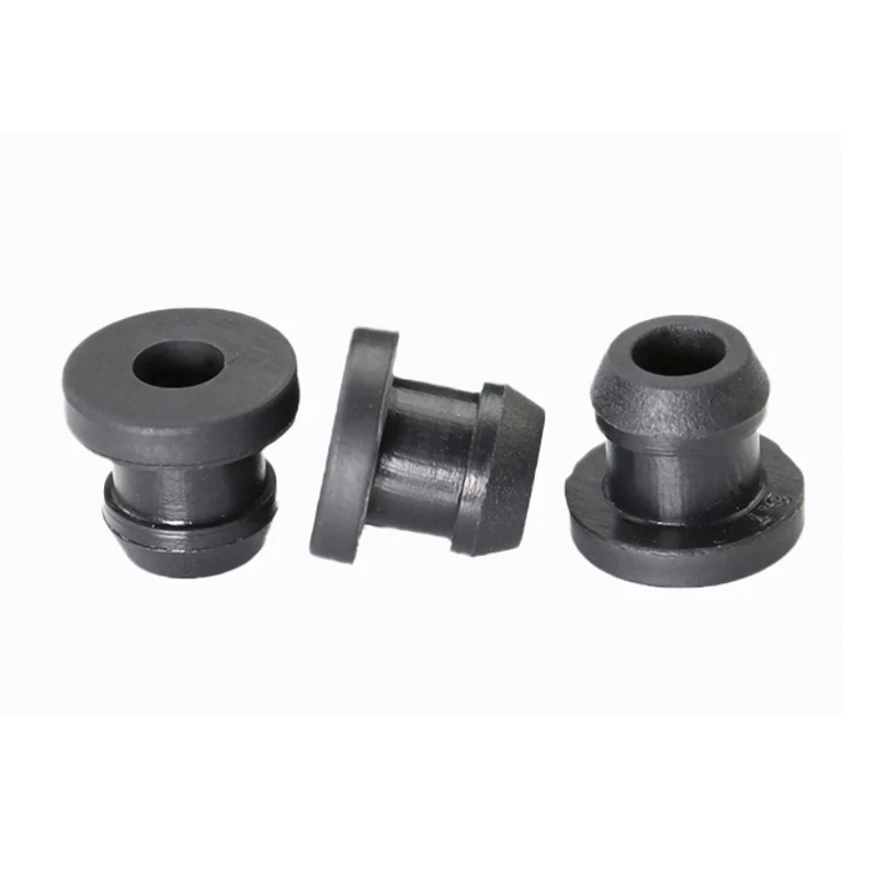 Black Silicone Rubber Snap-on Grommet Hole Plugs End Caps Bung Wire Cable Protect Bush 4.5mm-30mm
