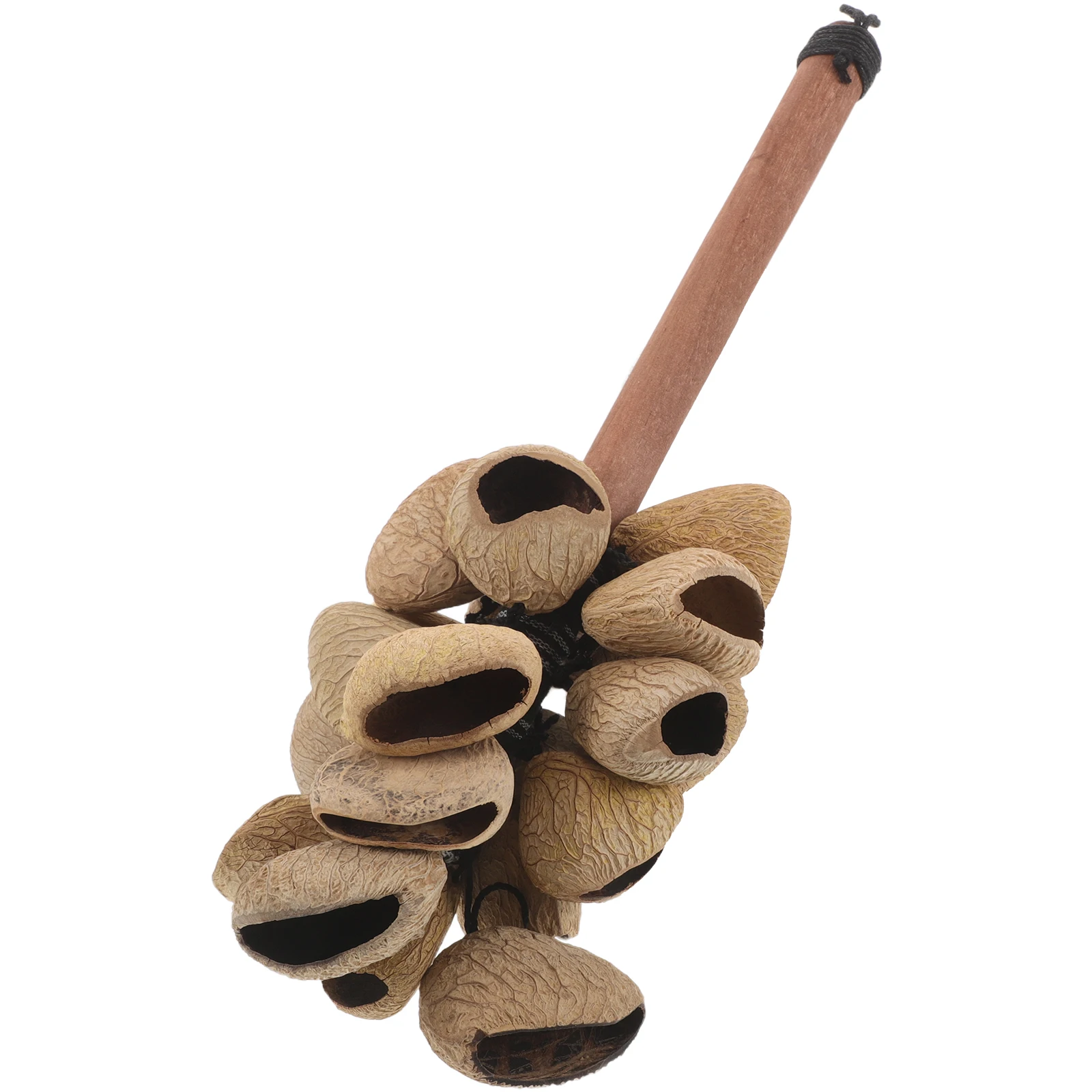 

African Bell Musical Percussion Light Brown Wood Tribal Instruments Toddler