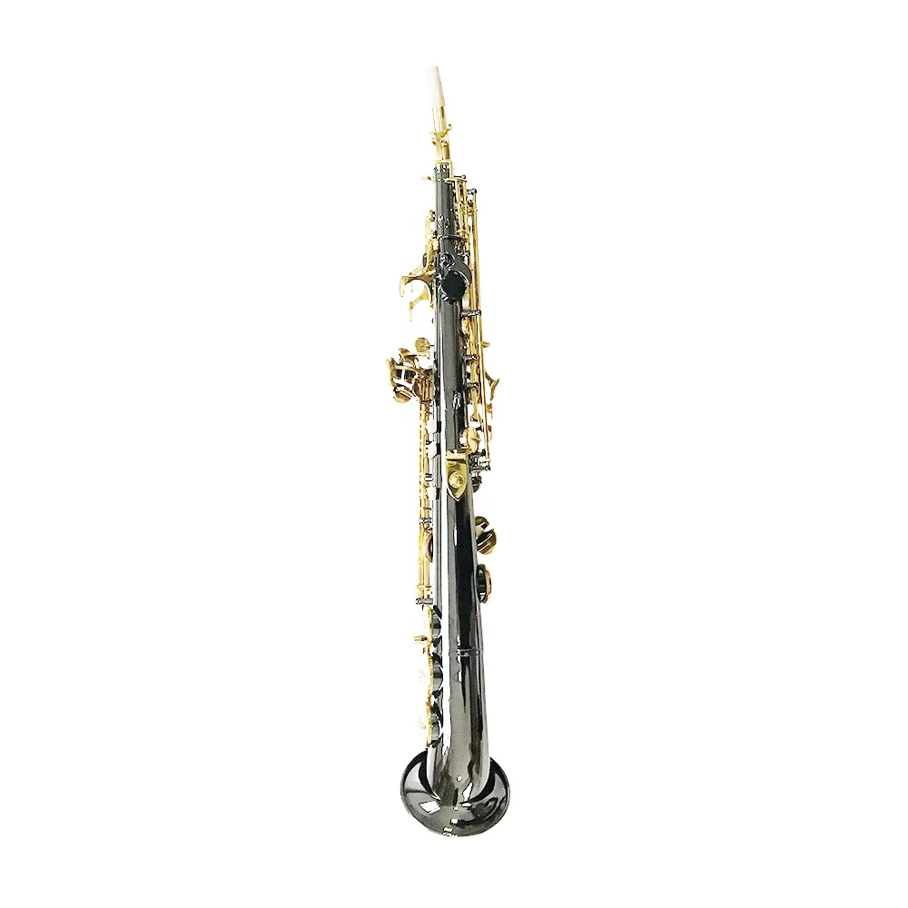 SEASOUND OEM Professional Bb Key  Black Nickel Body Lacquer Keys Soprano Saxophone Saxello JYSL101DBNL