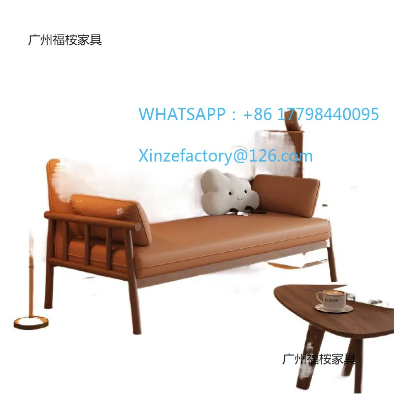 Anpassbarer Doppelzweck-Sofatisch und Stühle aus Vollmassivholz für kleine Wohnungen im japanischen Stil für drei Personen