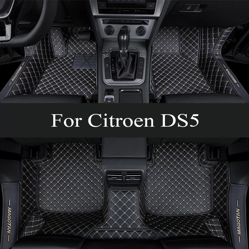 

Car Floor Mats For Citroen DS5 DS 5 2011~2018 Durable Anti Dirty Pad Rugs Luxury Leather Mat Carpets Car trunk mat