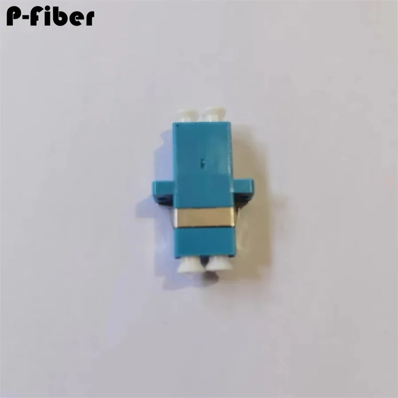 10pcs LC adapter duplex flange blue green optical fiber coupler LC/APC aqua ftth MM OM3 fiber optic P-FIBER