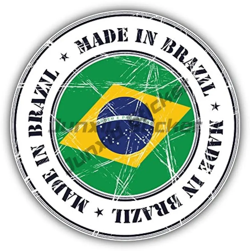 

Rio De Janeiro Belo Horizonte City Brazil Travel Stamp Vinyl Sticker Made in Brazilian Shield Flag Jiu Jitsu Decal Accessories