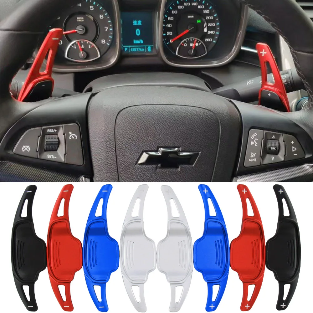 For Chevrolet SS Camaro ZL1 1LE RS SS Commemorative Z28 TF4 Car Steering Wheel Paddle Shift Extension Quick Shifters DSG Sticker