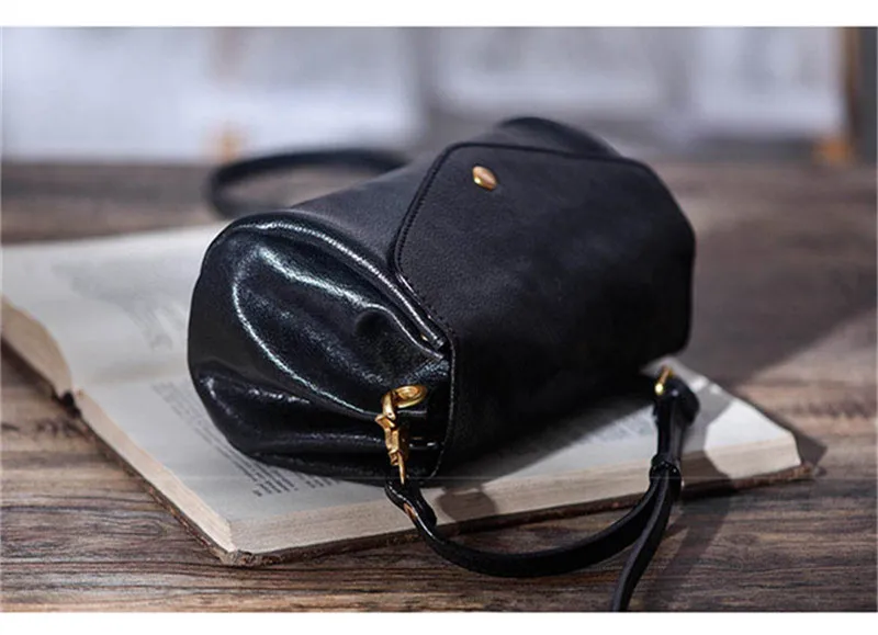 Casual Simple High-quality Genuine Leather Women's Small Crossbody Bag Weekend Outdoor Natural Soft Real Cowhide Shoulder Bag