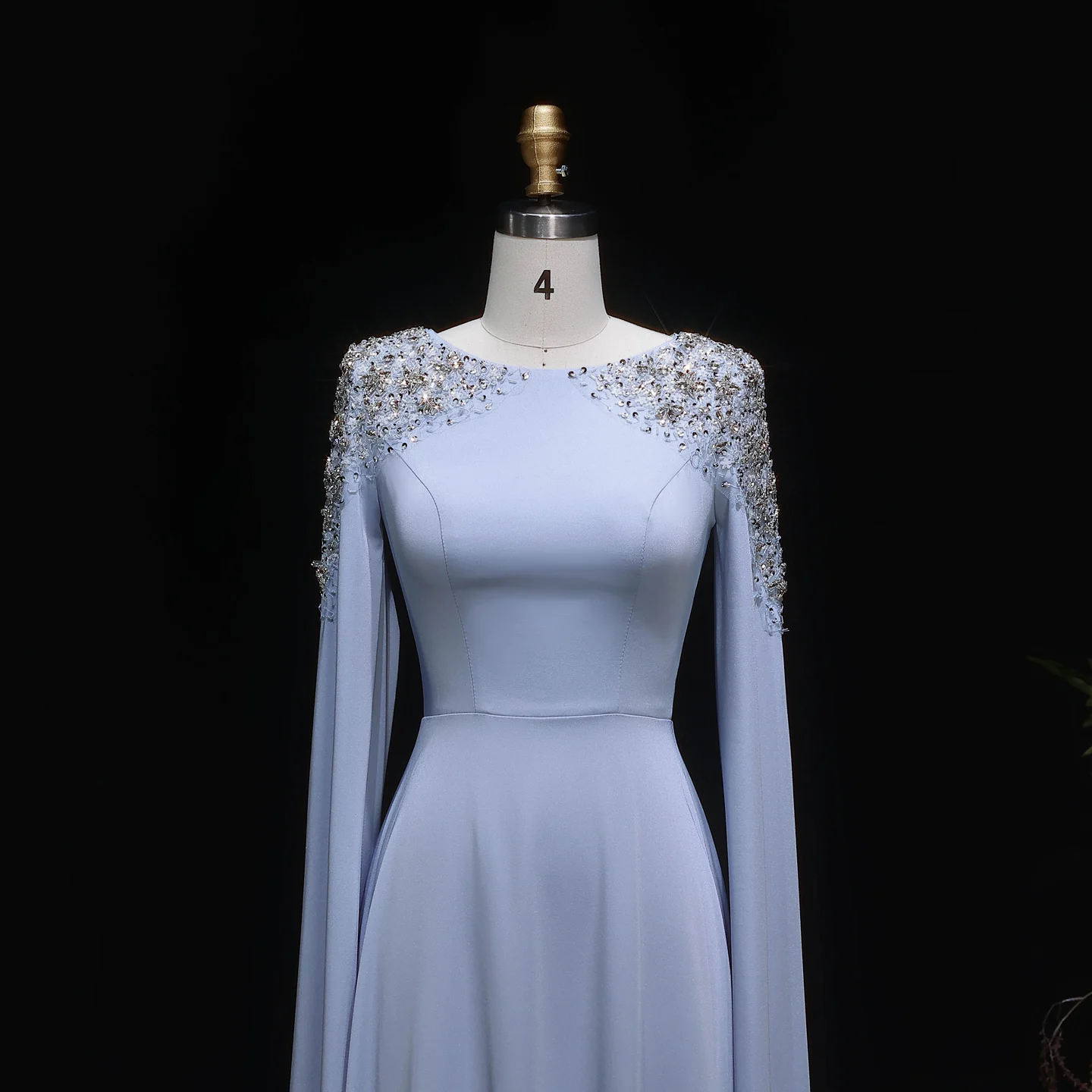 Sharon Said Elegantes Weißes Meerjungfrauenkleid Dubai Abendkleid Damen Hochzeitsfeier Umhangärmel Muslimische Formelle Kleider SF280 Maßanfertigung – Detail 38
