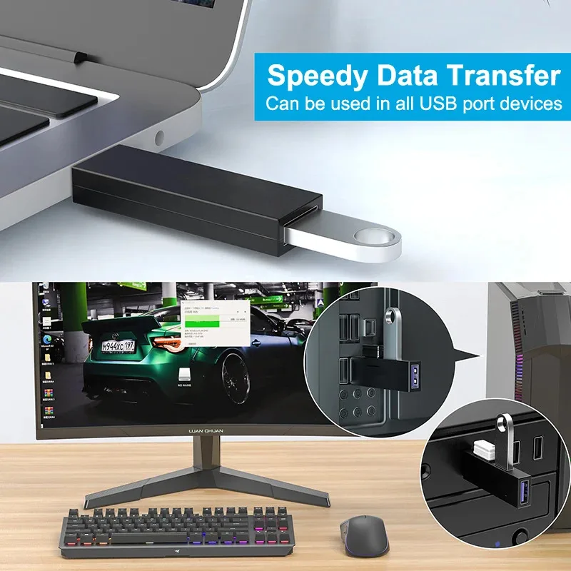 محور Usb الفاصل واحد 3.0 واثنين 2.0 محول السرعة السريع متعدد Usb 3 ميناء موسع لماك بوك محمول ملحقات الكمبيوتر #3