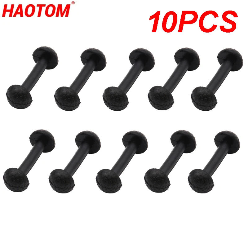 10 sztuk wymiana złącza klip dla Motu obrączka na nóżkę Vintage figurki czarna guma