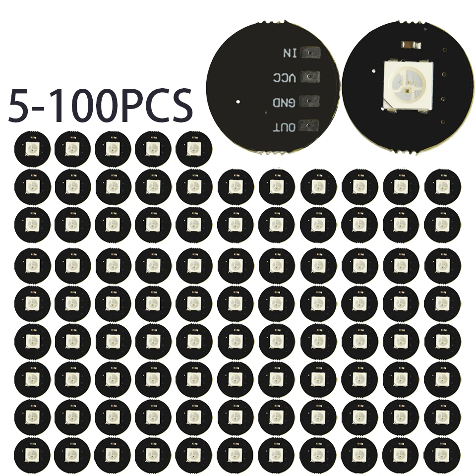 5-100PCS RGB LED Anello 1 Bit LED WS2812 5050 RGB LED Lampada ad anello con driver integrati per Arduino