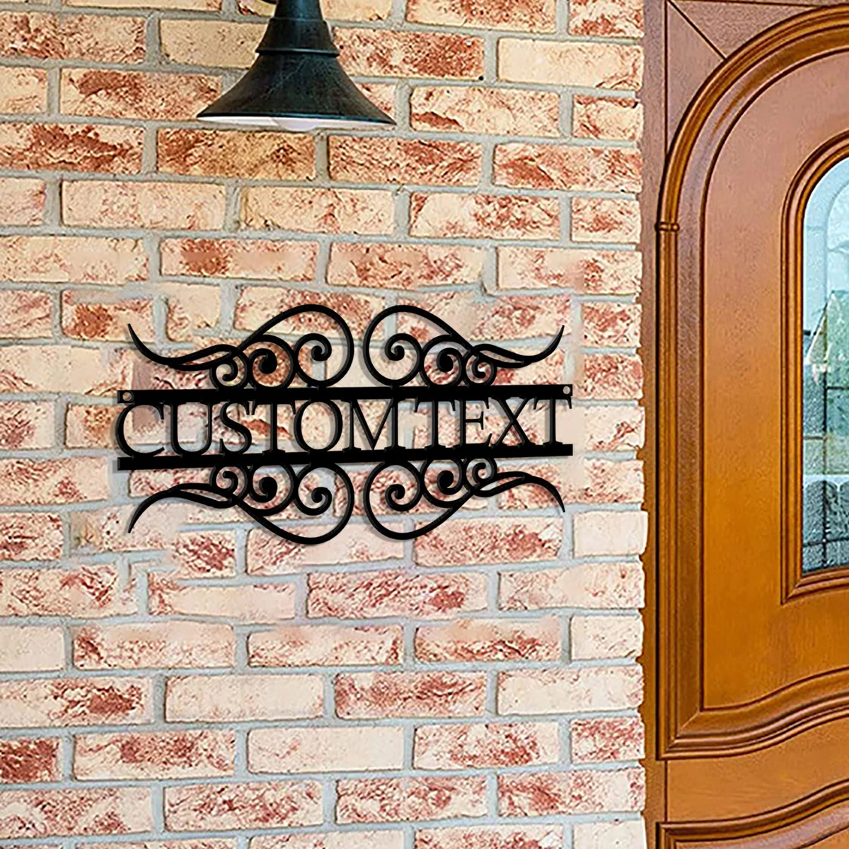 Custom Personalized Address Black Metal Sign House Number Sign Street Address Plaque Outdoor Door Sign Housewarming Wall