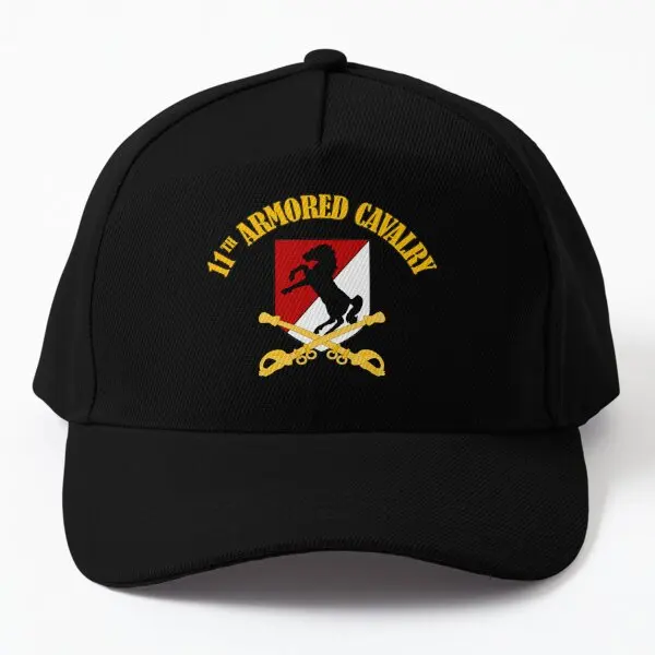 11Th Armored Cavalry Veteran  Baseball Cap Hat Fish Sport Printed Snapback Bonnet  Casual Sun Black Outdoor Solid Color Summer