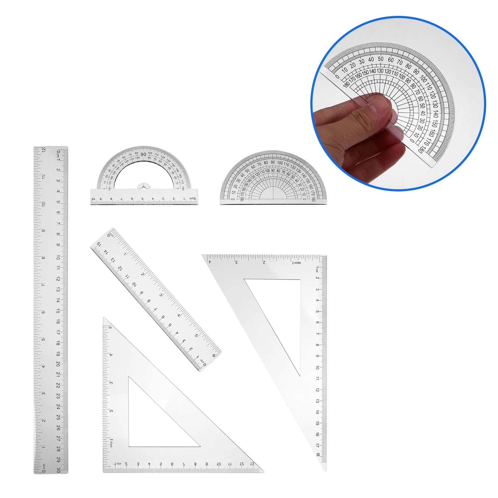 2 set di strumenti di misurazione set goniometro righello accessorio da disegno leggero portatile per studenti artisti set righello compatto