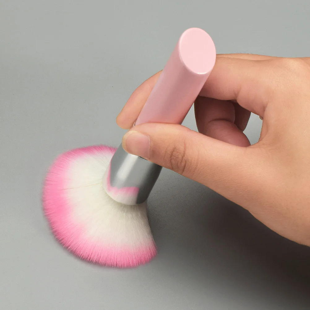 

1pc Premium Powder Makeup Blusher Nylon Fiber Ergonomic Handle Portable Cosmetics Brush Daily Professional Use Blush Brush