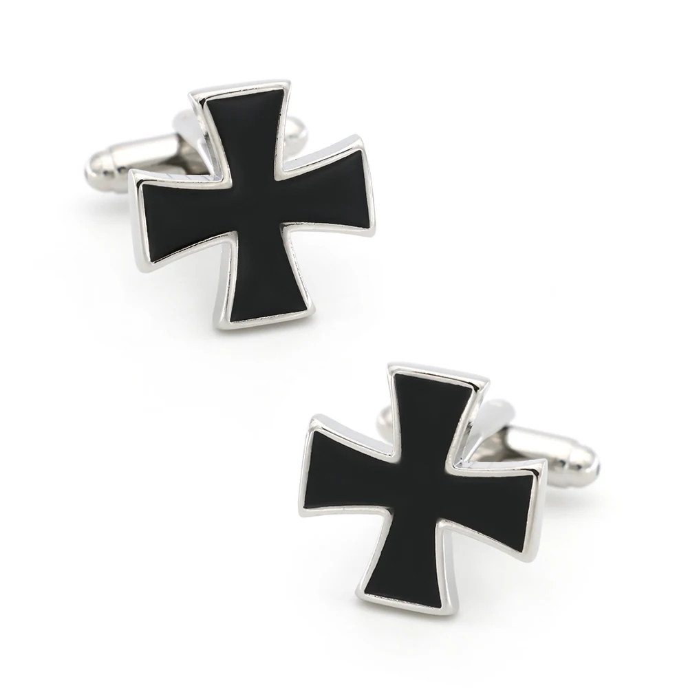 Faith Design Cross Cufflinks For Men Quality Copper Material Red Color Cuff Links Wholesale&retail
