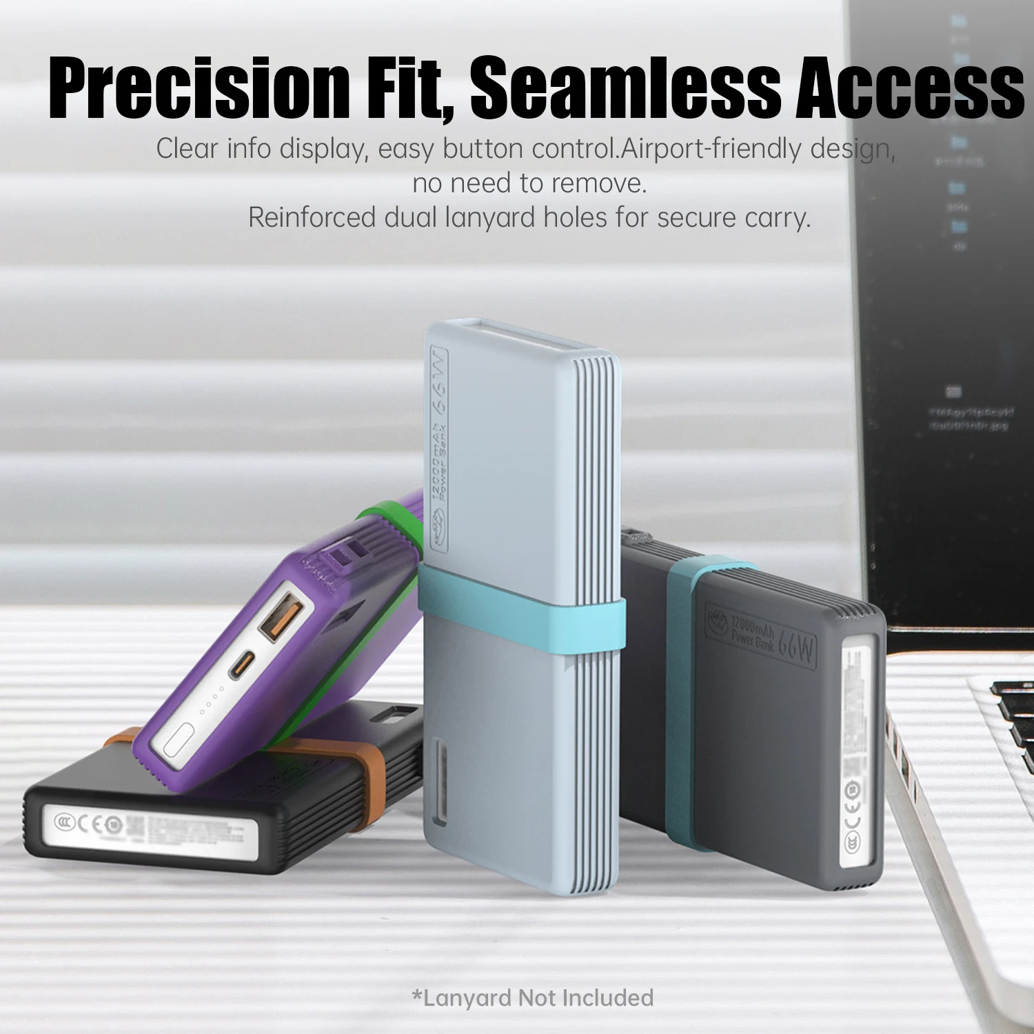 SIKAI الغطاء الواقي غطاء من السيليكون لهواوي 66 واط قوة البنك 12000 مللي أمبير مكافحة الإفلات المضادة للانزلاق غطاء كامل واقٍ