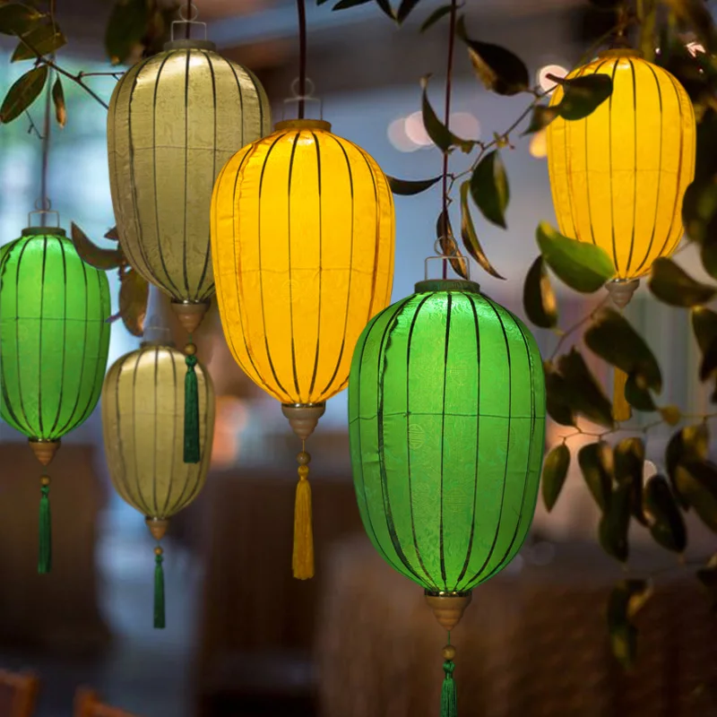 14 inch Waterproof Chinese Silk Lantern Retro Japanese Vietnam Lantern Party Festival New Year Hanging Decor Palace Lantern - Image 2