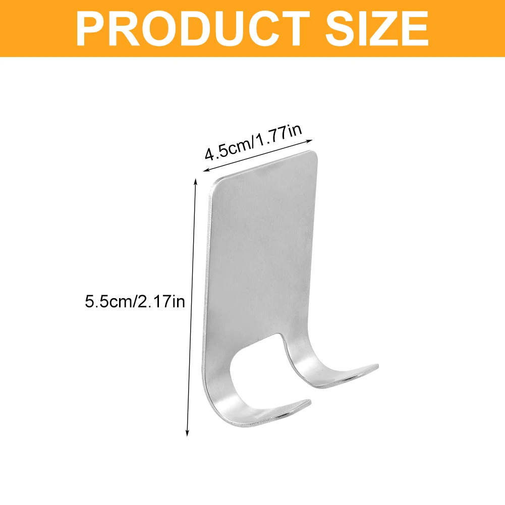 6 ชิ้น Home Hotel Wall Mount ตะขอเก็บสแตนเลสกันน้ําห้องน้ําแขวน Heavy Duty สําหรับผู้ถือมีดโกน