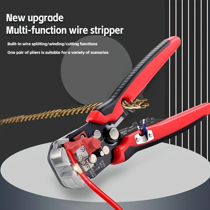 5-in-1 Multifunctional Electrician Pliers-Wire Stripping Cutting Crimping Winding Distributing-Professional Electrician Tool