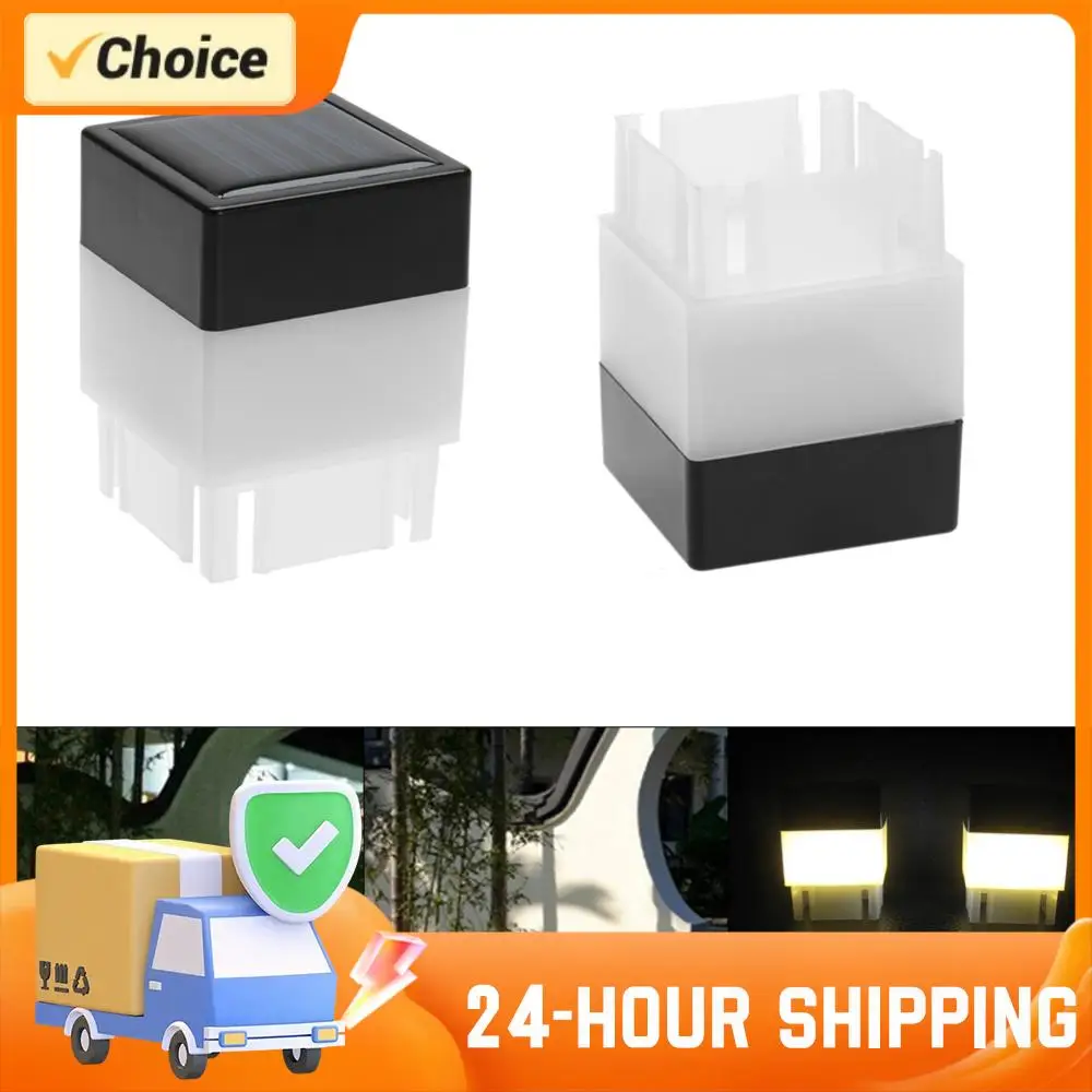 1-5PCS Solar Power Light Solar LED Light Outdoor Garden Decoration Outdoor Square Pillar Headlight LED Fence Deck Post Lamp