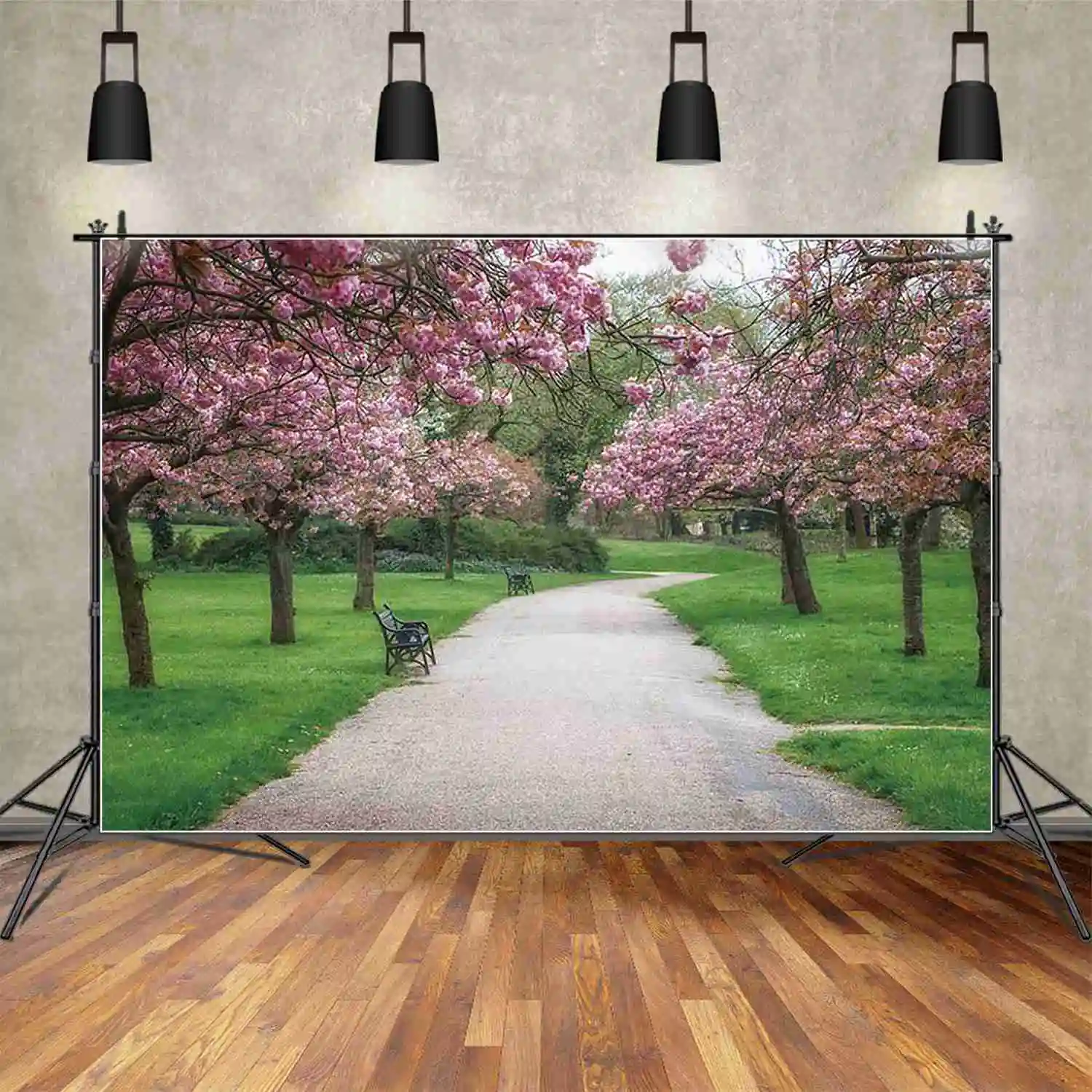 MOON.QG-Toile de fond de scène naturelle pour la photographie, fond de photozone de printemps, fleur d'ange verte, studio photo de bébé, fournitures de photobooth
