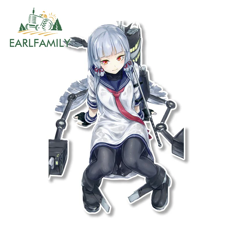 EARLFAMILY 13cm x 9.2cm for Murakumo Kantai Collection Car Stickers Motorcycle Vinyl Car Wrap Decal Windows Caravan RV Sticker
