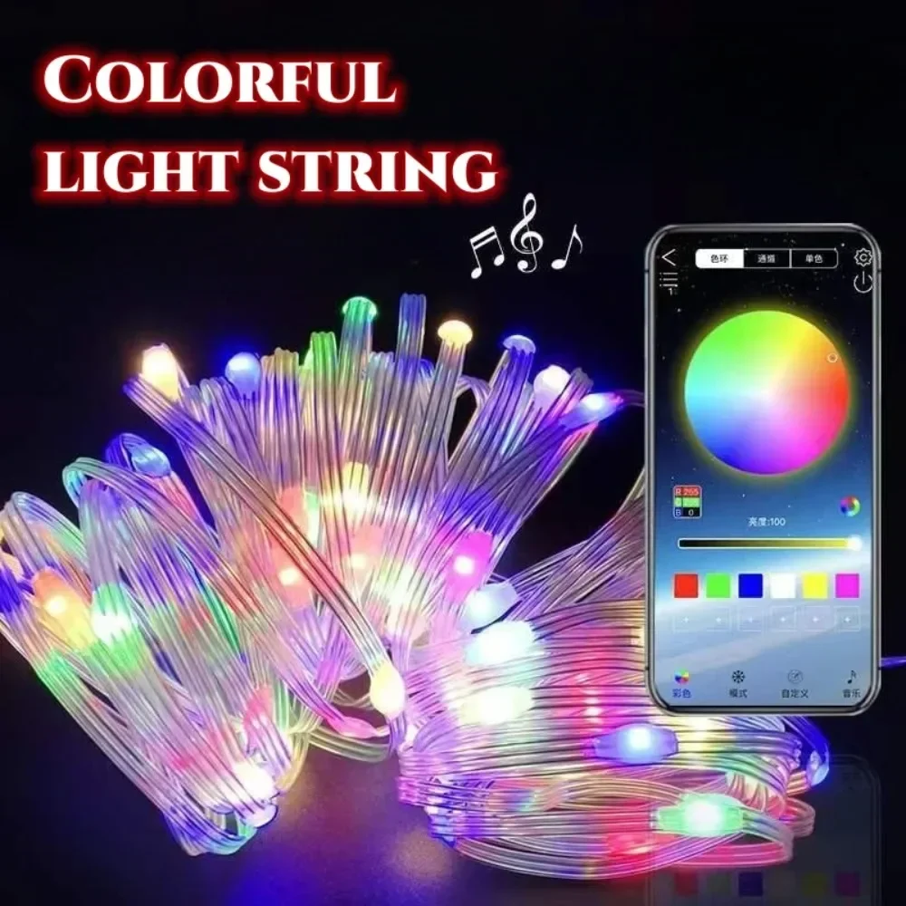 Kerst Full Colour Ip65 Waterdichte App Licht String Kerstverlichting 2023 Kerst Sfeer Licht