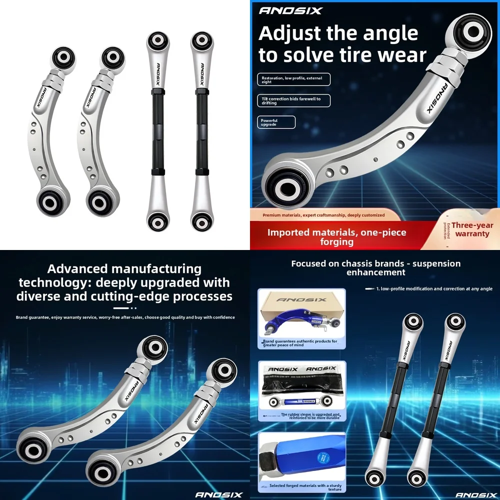 For Audi Q7 Volkswagen Touareg Porsche Cayenne Rear Adjustable Camber Arm Control Arm Alignment Kit Premium Durable
