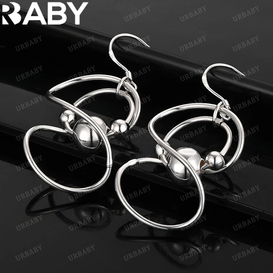 

URBABY 925 Sterling Silver Earrings Irregular Lines Drop Earrings For Women Jewelry Fashion Party and Daily Wear