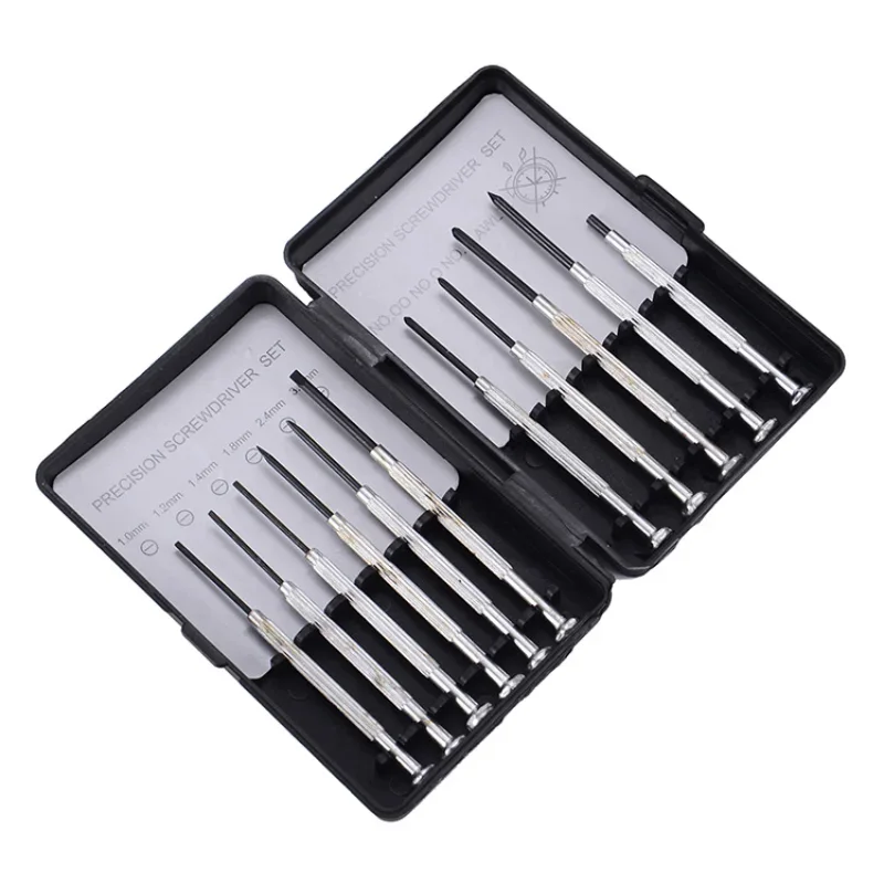 11-teiliges professionelles Schraubendreher-Set für die Reparatur von Uhren, Brillen und Mobiltelefonen mit Aufbewahrungskoffer – Detail 3