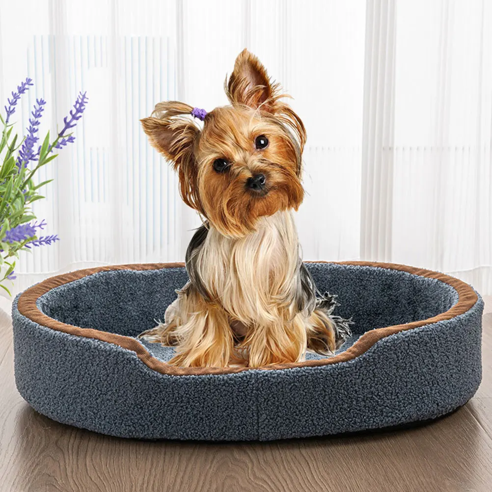 

Warm Dog Pad Compact Lightweight Portable Pet Nest Cartoon Cushion Fleece Material Indoor Use Pet Sleeping Mat Dog Bed