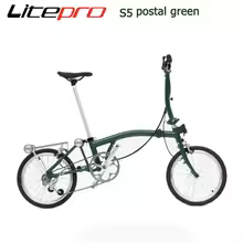 Litepro S5 16インチ 折りたたみ自転車 5段変速 ポストグリーン 特別割引