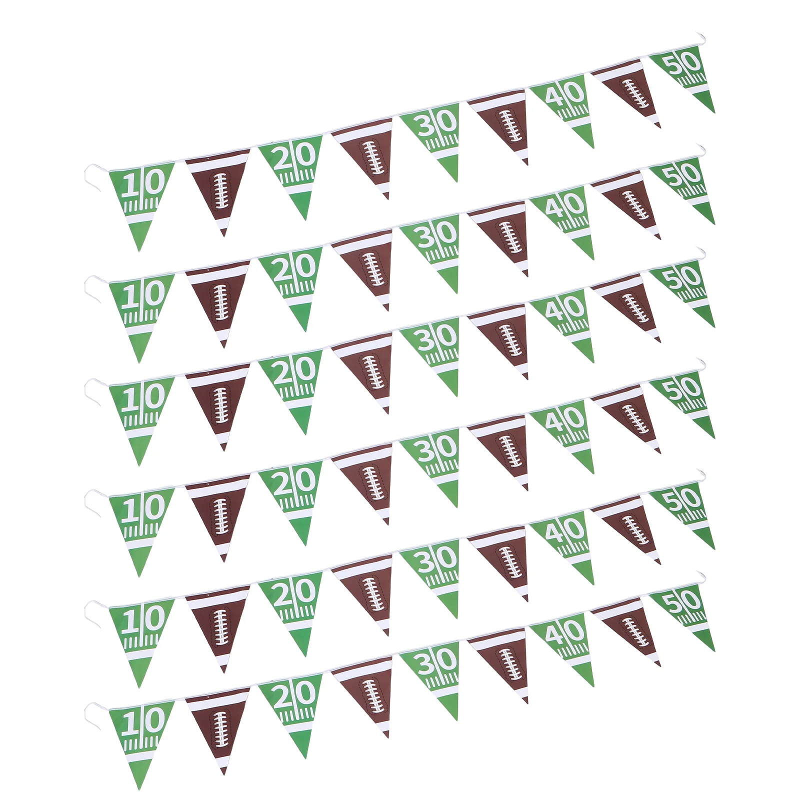 

6pcs Football Decoration Flags: Sports Themed Bunting For Birthday Party Supplies American Football Decorations Party
