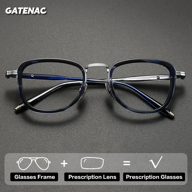 

Качественные титановые очки Gatenac для мужчин, прогрессивные фотохромные очки для чтения с защитой от синего света, женские роскошные очки