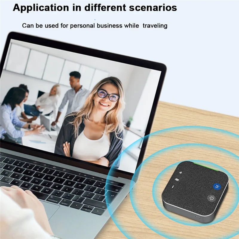

AA60-Осенненаправленный микрофон для Skype Zoom ПК Ноутбук Беспроводная громкая связь для видеоконференций USB Bluetooth Микрофон