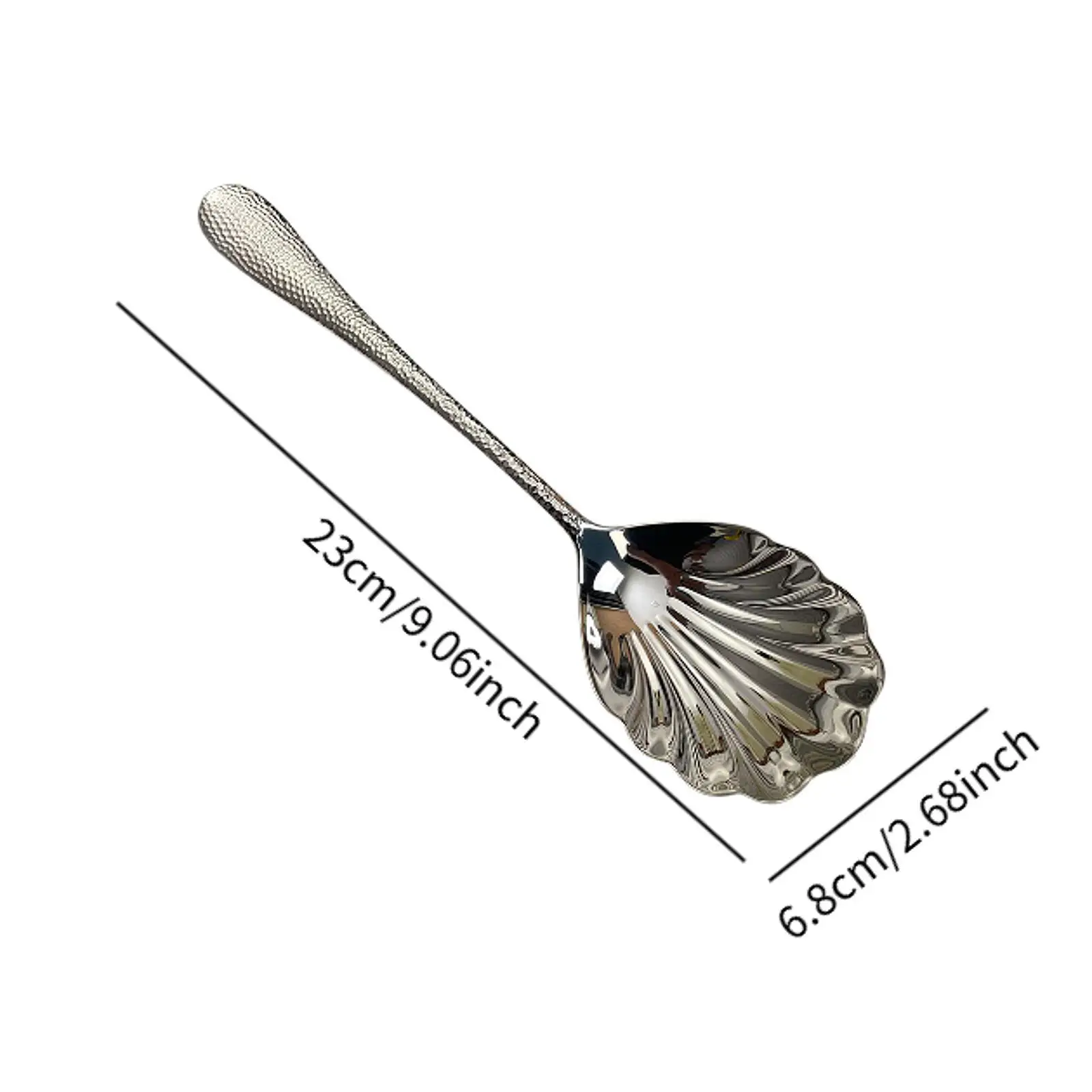 Large Serving Spoon for Buffet Shell Shape Stainless Steel Serveware Large for Catering Home and Commercial Dinner Buffet Hotel