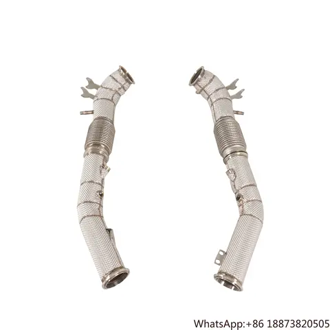High Quality Free Flow Downpipe for Maserati MC20 3.0T Downpipe Straight Pipe With Heat Shield Exhaust System