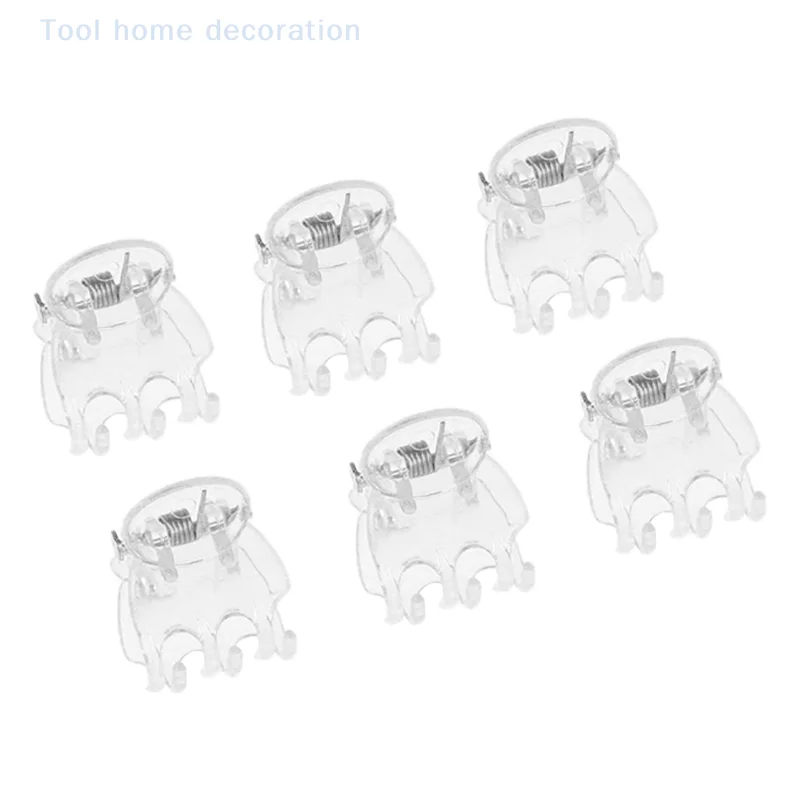 100Pcs Transparent Garden Plant Clips Clear Plastic 6-Claw Orchid Clamp Flower Climbing Stem Decorative Support Fixer
