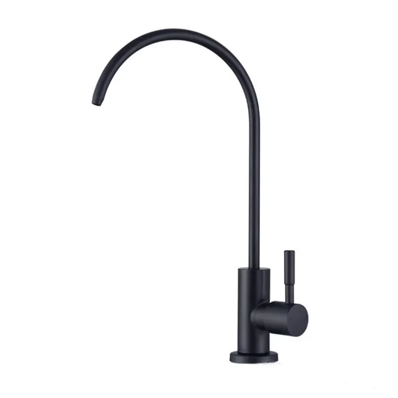 

Kitchen Faucets Direct Drinking Tap Black Matte Stainless Steel kitchen Water Filter Tap RO Purify System Reverse Osmosis