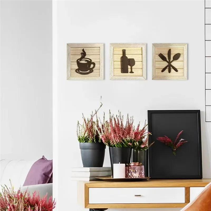 AD30-Framed جدار الفن مؤطرة الفني 3 قطعة ديكور الغرفة الحديثة جميلة جدار المنحوتات تأثيث المنزل الديكور للشرفة