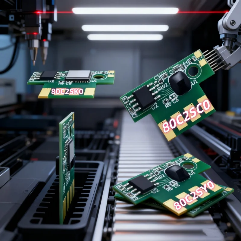 

4 шт. 80C2SK0 80C2SC0 80C2SM0 80C2SY0 чип тонера для Lexmark CX310 CX510 CX310N CX410E CX410DE CX510DE CX510DTHE чип