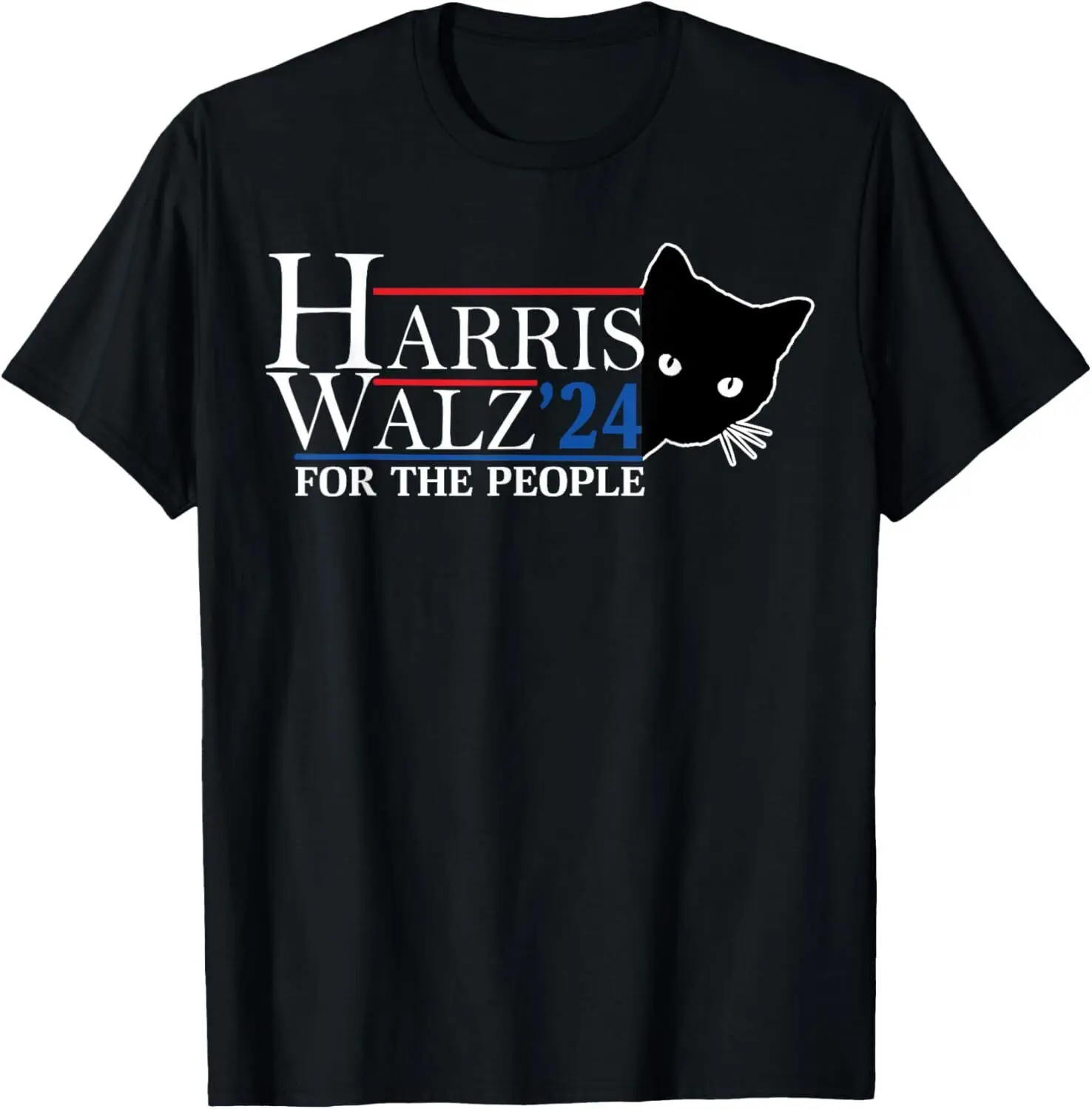 Harris Waltz 2024 For The People Cat Lady Kamala Harris 2024 T-Shirt S-5XL