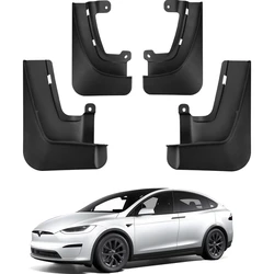 2024 2023 2022 Tesla Model X/Model X Plaid Mud Flaps Splash Guards No Drilling Required Mudguards Vehicle Tire Protector Mudflap