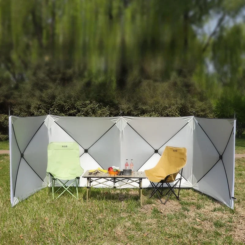 5.6M Windproof Shield Outdoor Wind Picnic Tent Windproof Windscreen Folding  Camping Large Parasol Nature Hike Shelter New