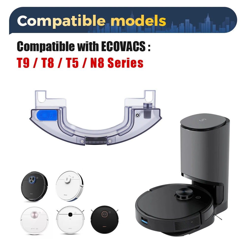 ل Ecovacs Deebot Ozmo T5 T8 T9 N5 N8 920 950 DX33 DX55 DX65 DX93 DV33 DV63 DV66 DV65 DJ65 روبوت فراغ خزان المياه قطع الغيار
