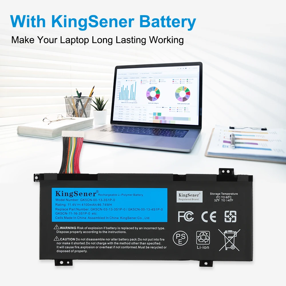 KingSener GK5CN-00-13-3S1P-0 Battery For MECHREVO X8Ti Z2 MACHENIKE T90 Plus T90-T3p F117-B F117-B6 GK5CN GK5CN4Z GK7CN6Z