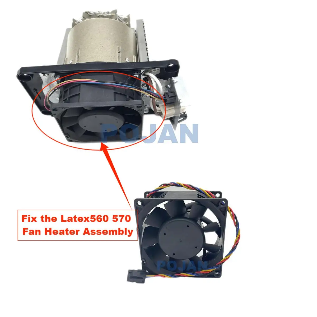 Imagem -02 - Pojan-x Montagem do Aquecedor do Ventilador Peças Recondicionadas do Plotter da Impressora M0e2967047 Fit para Latex560 570 1pc